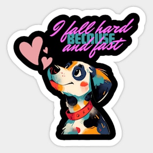 Puppy Love at First Sight Sticker